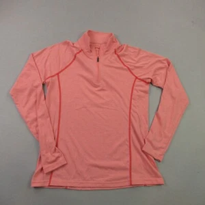 Orvis Shirt Girls XS Collar Neck Lightweight Casual 1/4 Zip Orange - Picture 1 of 9