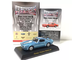 Kyosho 1/64 USA SPORTS Pontiac Firebird TRANS-AM Diecast Car Model Blue/White - Picture 1 of 4