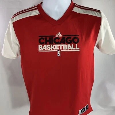 Camiseta deportiva de baloncesto Adidas rosa #1 de los Chicago Bulls juvenil talla grande 14/16 NBA Foto 1 de 4