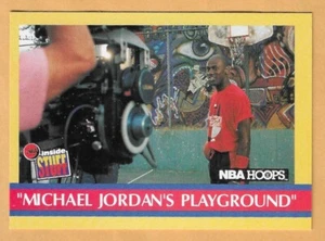 MICHAEL JORDAN'S PLAYGROUND INSIDE STUFF #382 NBA HOOPS 1990-91 - Imagen 1 de 2