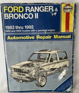 Haynes Ford Ranger & Bronco II 1983 Thru 1992 Automotive Repair Manual 1026 - Foto 1 di 2