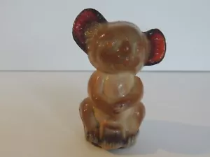 Kodi Koala Oso 4" Carmelo Escoria Vidrio Animal Estatuilla Firmada KJ Pisapapeles - Imagen 1 de 12