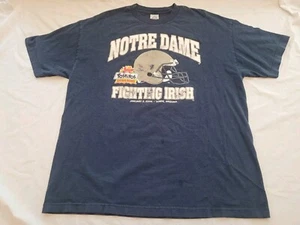 Notre Dame Fighting Irish Tostitos Fiesta Bowl 2006 T-Shirt Mens Size XL Navy - Picture 1 of 17