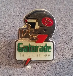 San Francisco 49ers y Gatorade pequeño pin insignia con errores - Imagen 1 de 1
