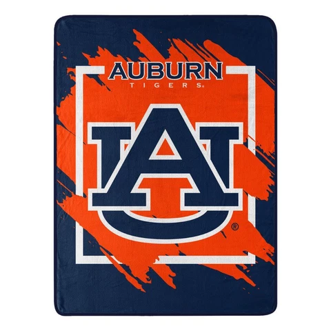 Auburn Tigers 46x60 Dimensional Design Raschel Throw Blanket [NEW] NCAA Fleece Cover