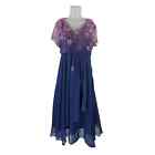 Exclusive Blue Pink Floral Dress XL NWT