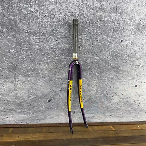 Trek 2120 700c Fork 1 Threaded 8.25 Steerer Aluminum Alloy VIntage 2100 Purple - Picture 1 of 14