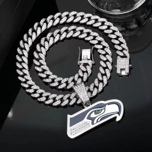Halskette mit Anhänger Gold/Silber Seahawks - Bild 1 von 4