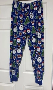 Childrens Place Pajama Pant Kids XL Blue Emoji Christmas PJ Jammies Lounge Sleep - Picture 1 of 1