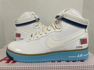 NIKE AIR FORCE 1 HIGH BDAY QS PRESIDENTIAL WHITE USA FLAG BLUE 11.5 573752-100 - Picture 1 of 8