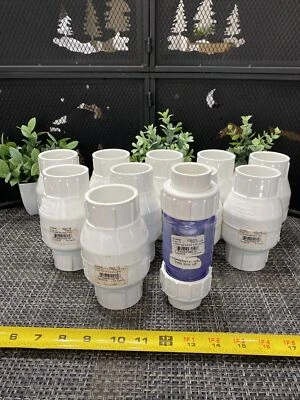 11 QTY! NDS 1 1/2" HUB PVC CHECK VALVE 1520-15 & TRUE UN SWING CLEAR 1720C10 - Image 1 of 4