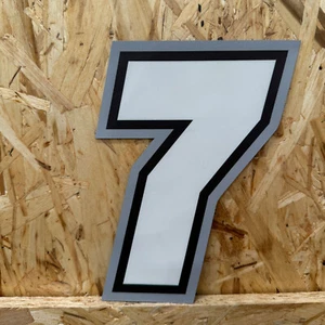 7" Height Magnetic Number 7 Magnet 3pcs Grey Black White - Imagen 1 de 1