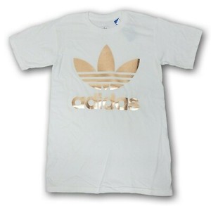 white and gold adidas shirt mens