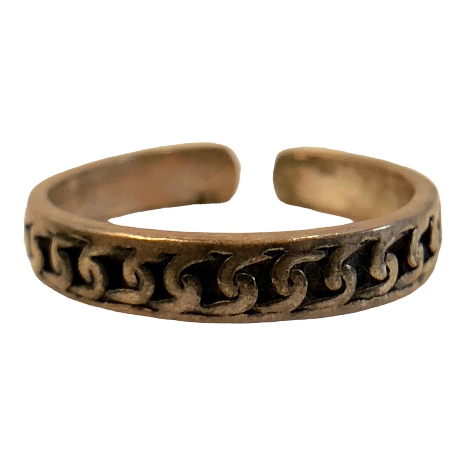 Anel de biqueira com padrão de corrente - Imagem 1 de 1