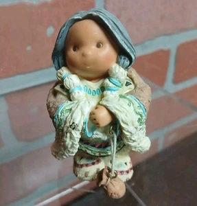 1999 Enesco Friends Of The Feather Resin Indianer Dekor - Bild 1 von 9