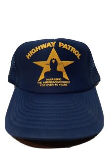 Highway Patrol Snapback Hat Cap Funny Vintage 