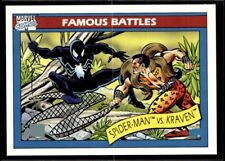 1990 Impel Marvel Comics Series 1 Card Famous Battles - SPIDERMAN vs KRAVEN #92 