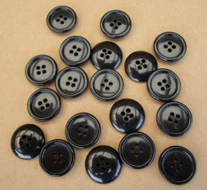 25 Stück Bundeswehr Knöpfe 19mm NEU antrazit/schwarz  Knopf Marine Heer Sakko - Bild 1 von 2