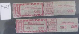 (#175) DDR Einschreibemarke SbPA LEIPZIG **zh - B 7046 II (1, 2) - Bild 1 von 1