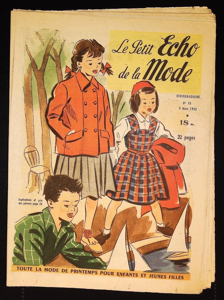 Le Petit Echo de la Mode année 1952, Ancien magazine Français N°10 - Photo 1/1