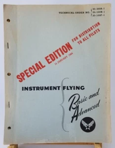 WWII ARMY AIR FORCES SPECIAL EDITION INSTRUMENT FLYING BASIC & ADVANCED 1944 GC - Imagen 1 de 7