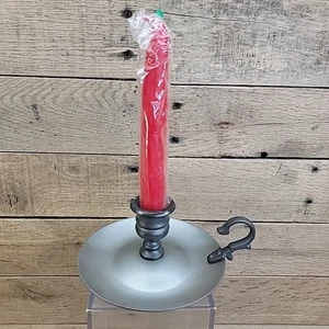 Vintage Pewter Taper Candle Holder 1980’s Avon American Heirloom Chamberstick - Picture 1 of 9