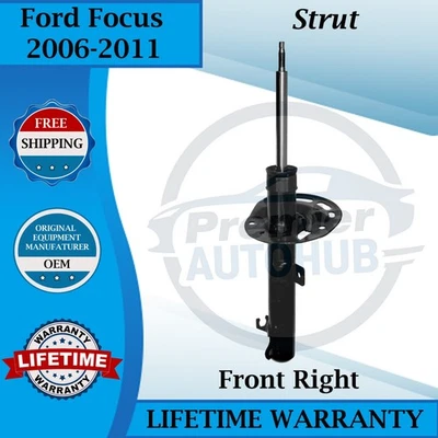 Puntal delantero derecho Monroe genuino OEM para Ford Focus 2006-2011 garantía de por vida Foto 1 de 4