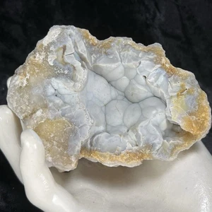 Blue Grey Botryoidal Chalcedony Geode Quartz Crystal Microcrystalline Specimen - Picture 1 of 7