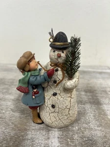 Hallmark 2003 Vintage Snowman & Child Christmas Ornament Collectible - Picture 1 of 3