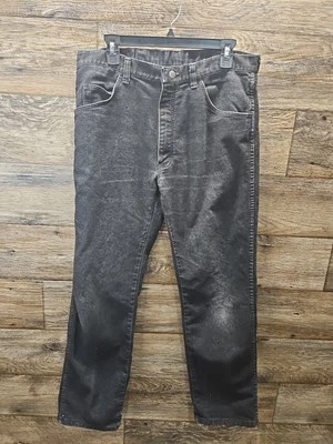 Vintage 90’s Wrangler Jeans Black 34x32 Made in USA - Imagem 1 de 4