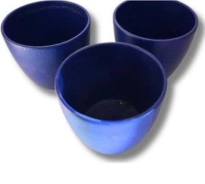 3er Set Blumentöpfe „Meeressblau“ – matt glasierte Keramik - Bild 1 von 3