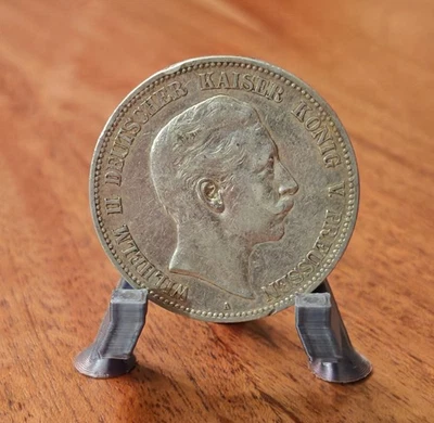 5 Mark 1907, WILHELM II DEUTSCHER KAISER KÖNIG V PREUSSEN, Silber, Münzen, Rarit - Bild 1 von 4