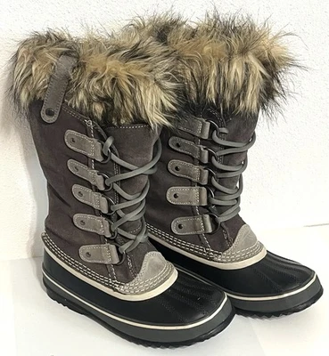 Botas impermeables Sorel Joan of Arctic marrón gamuza piel sintética talla 5 Foto 1 de 4