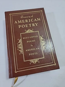 Treasury Of American Poetry Barnes & Nobles Hardcover Faux Leather Gilt Edges - Picture 1 of 13