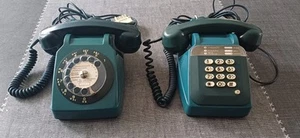 Lot 2 Téléphone à Cadran Bleu Socotel Vintage - Zdjęcie 1 z 11