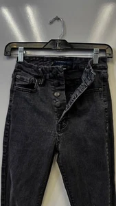 Aeropostale Size 2 Super High Rise Curvy Jegging Jeans Women's Black Stretch - Picture 1 of 13