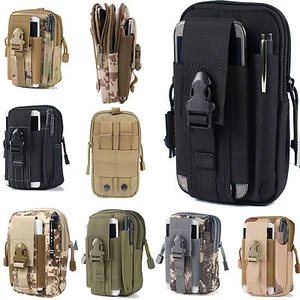 Waist Belt Bum Bag Sport Running Molle Pack Mobile Phone Case Cover Purse Pouch - Picture 1 of 11