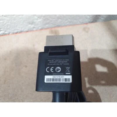Microsoft Xbox 360 X821376-001 Composite AV RCA Cable Compact for Gaming Console - Image 1 of 4