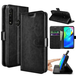 For All Motorola G And E Series Mobiles Leather Flip Wallet Stand Case Cover UK