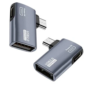 2 Pack 90 Degree OTG Cable Adapter for Fire Stick Android Phone Tablet Streaming - Picture 1 of 6