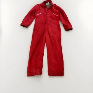 Vintage Walls Blizzard Pruf Lined Coveralls Size XL 37x27 Red Thrashed - Picture 1 of 16