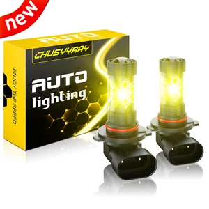 Pair 9145 9140 H10 LED Fog Light Bulbs 3000K Yellow For Toyota Tacoma 2005-2011 - Picture 1 of 12