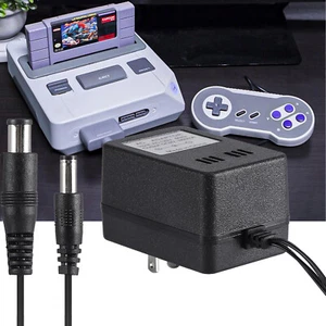 AC Adapter Power Supply for Nintendo NES, Super SNES, Sega Genesis 1 Cables New - Picture 1 of 9