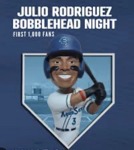 Julio Rodriguez Bobblehead Everett Aquasox 2023 Seattle Mariners SGA PRESALE 8/6 Cover