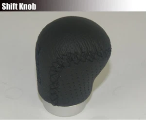 Universal Black Leather Car Manual Gear Stick Shift Knob Shifter #5116 - Picture 1 of 1