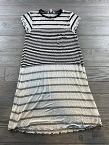 AMERICAN EAGLE Women's Striped Navy Blue/White Short Sleeve Size Small - Picture 1 of 8