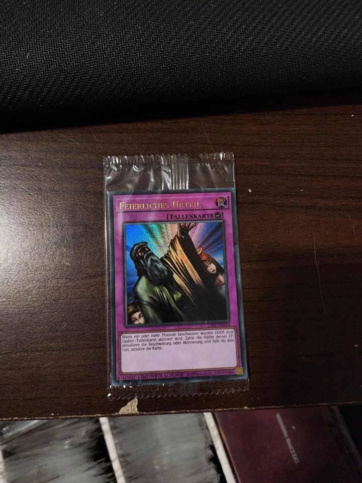 1x SEALED Ultra Rare SOLEMN JUDGMENT German Language LART-DE014 YUGIOH! - Image 1 of 1
