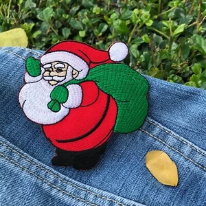 Parche moral bordado de 3" para Santa Claus aplique de vacaciones de invierno artesanías - Imagen 1 de 1