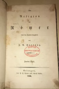 (1836) Die Religion der Römer {The Religion of the Romans} vol 2. Antique German - Picture 1 of 7