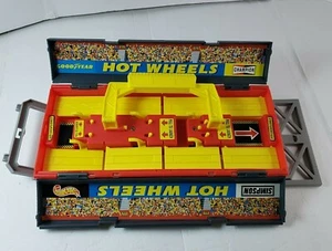 Vintage Mattel Hot Wheels Drag Track Launcher 1997 Red Goodyear Simpson Champion - Picture 1 of 12